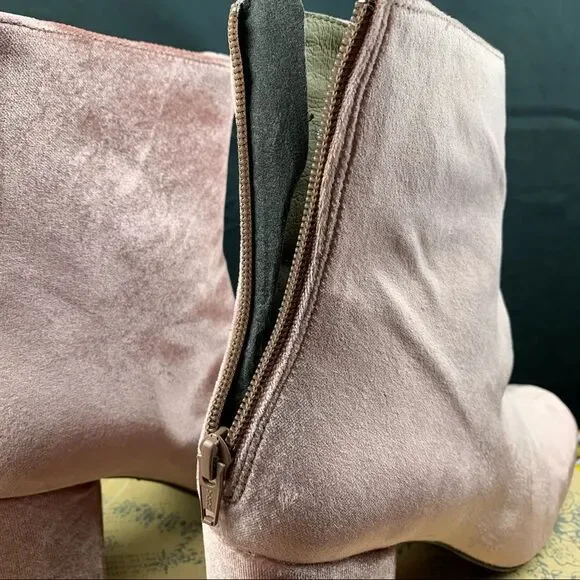 Free People Velvet Cecile Rose Ankle Boots Various Sizes - Picture 4 of 12